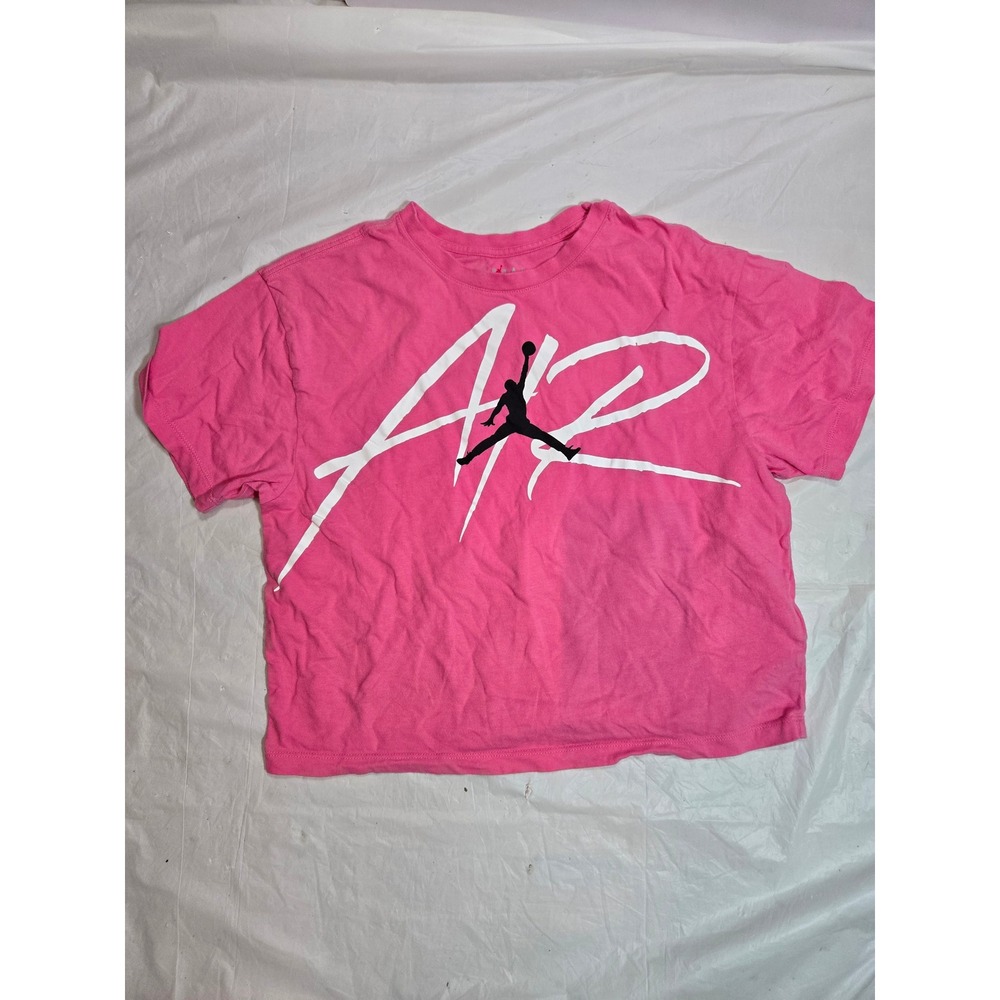 Jordan Girls Pink Air Jumpman Graphic T-Shirt XL 13-15 YRS B851-AA7